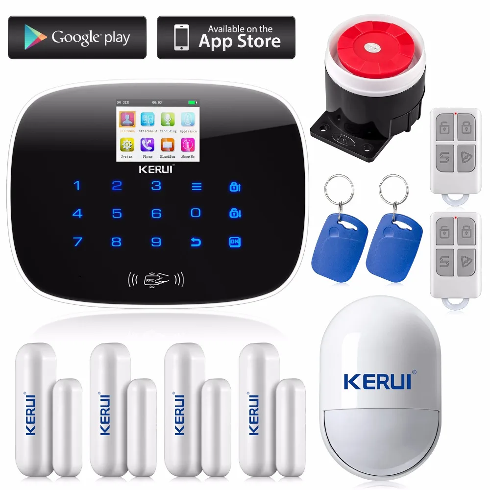 LCD Wireless GSM Autodial SMS Home House Office Security Burglar Intruder Alarm for home office prevention of burglary