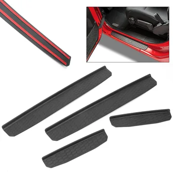 

4x Door Sill Scuff Plate Guards for JEEP WRANGLER 2018 JL 4-Door NEW BODY STYLE Automobile Parts Accessories