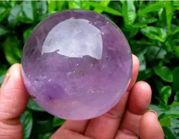

high quality 100% natural purple amethyst quartz crystal ball healing as gift
