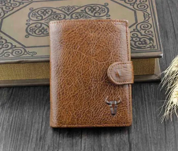 

Premium Genuine Leather Mens Bifold Card Bill Coin Wallet Purse Brown ZX23