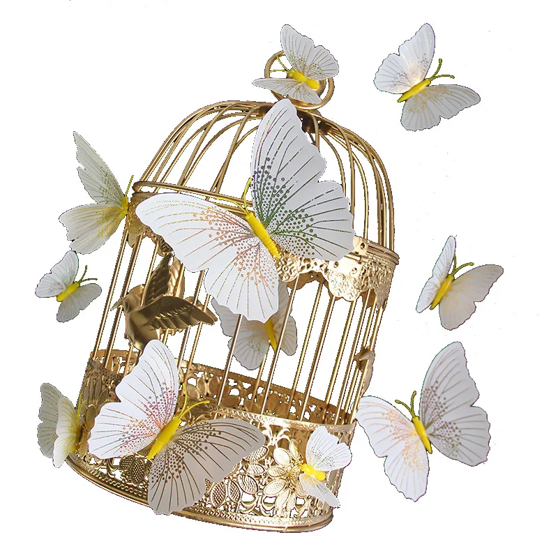 

12Pcs/set Ambilight 3D Butterfly Wall Sticker Butterflies home decoration room decor Fridge Magnet wall stickers for wedding