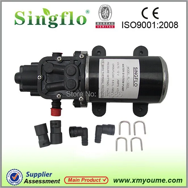 Singflo FL 3203 12V DC 5LPM 100psi 5A маленькие насосы высокого давления для мойки автомобилей и