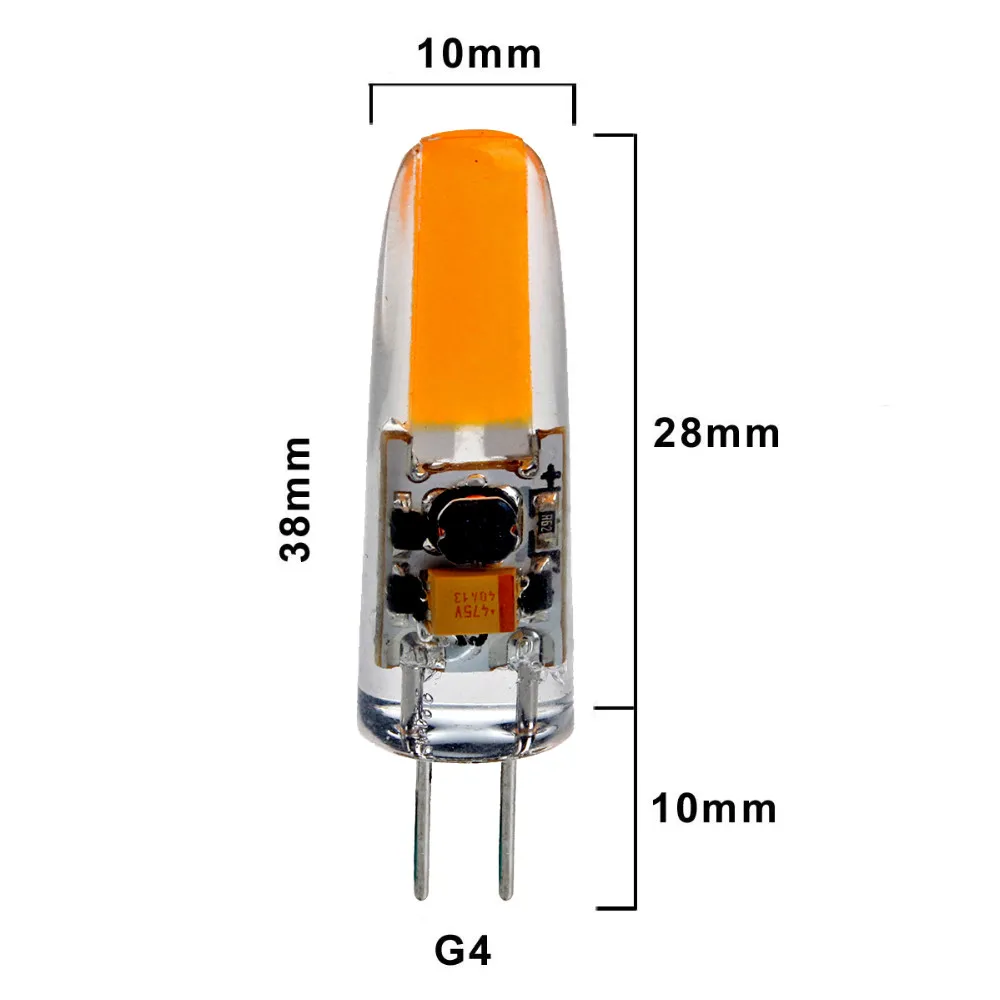 10 шт. G4 COB светодиодный капсулы светодиодный лампа галогеновая Замена лампы с регулируемой яркостью света AC/DC 12 V Свадебная вечеринка Декор