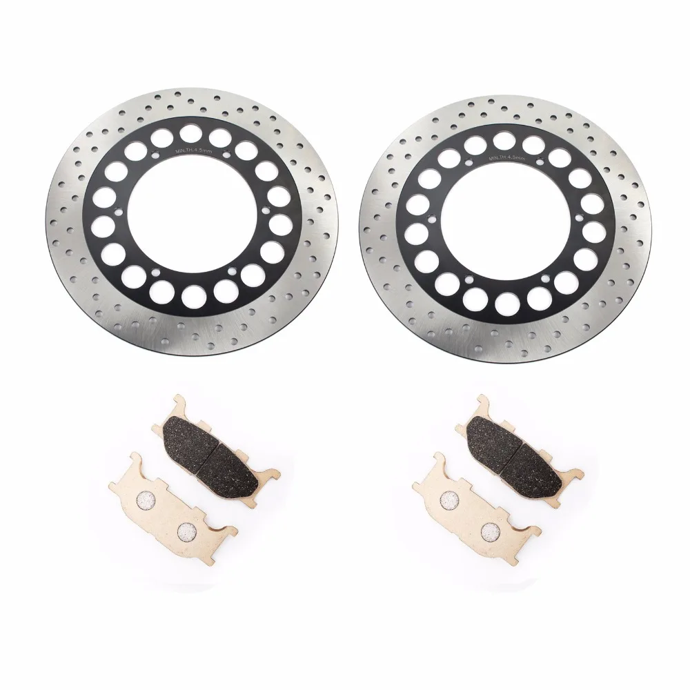 

BIKINGBOY Front Brake Discs Disks Rotors Brake Pads Kit for Yamaha XVS 1100 V-Star Custom 00-08 XVS 1300 A V-Star Tourer 07-13