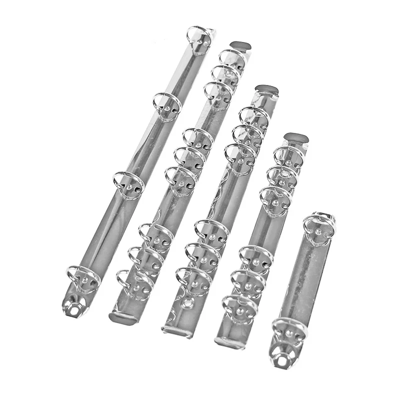1Pc A7 2 Holes Gold Metal Spiral Binder Stainless Steel Binder File Folder Clip Loose-leaf Ring Clip Notebook Diary
