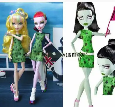 Новинка, оригинальная Одежда для кукол, платье для оригинальных игрушек монстров, куклы,, платье для кукол Monster inc - Цвет: 3 green sku