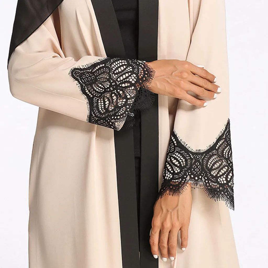 KLV роскошные женские мусульманское длинное платье бронзовые платья абайя кардиган KimonoLong халаты Jubah Ближний Восток Eid Рамадан исламский