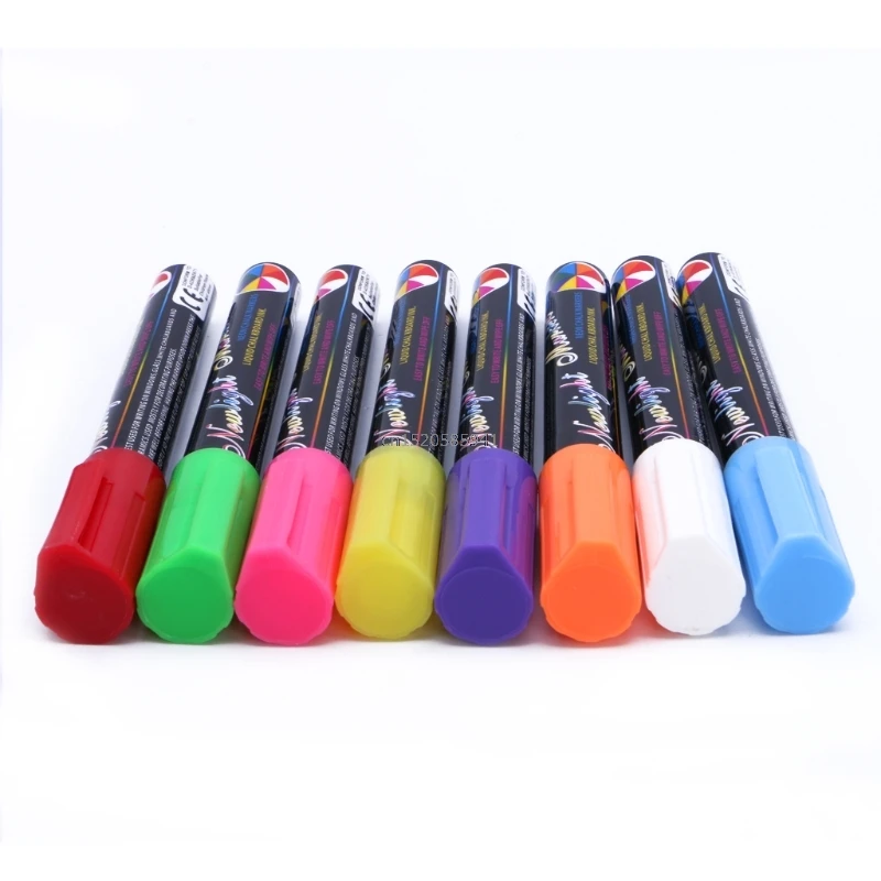 8 цветов Меловые маркеры меловая доска стираемая беспыльная на водной основе нетоксичные жидкие ручки набор