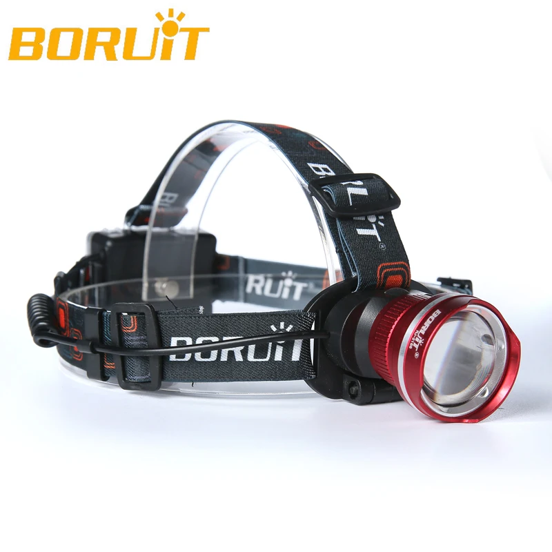 Налобный фонарь boruit Zoomable 3000LM XML T6 светодиодный налобный 18650 с 3 режимами для