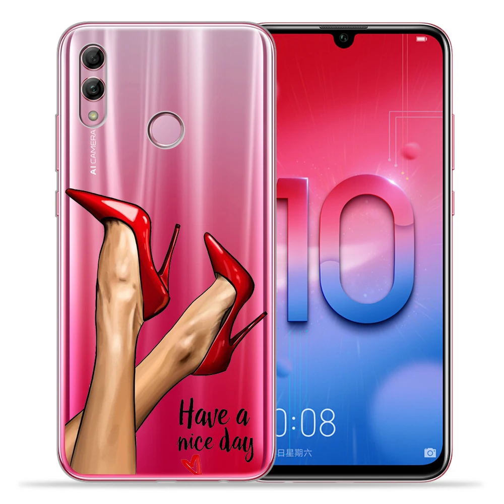 Чехол для Huawei Honor 8x Fashion Girl Woman For 9 Lite 10 8 8c 8lite 7A 7C 5 7 Pro7 7X 6X 6A|Бамперы| |