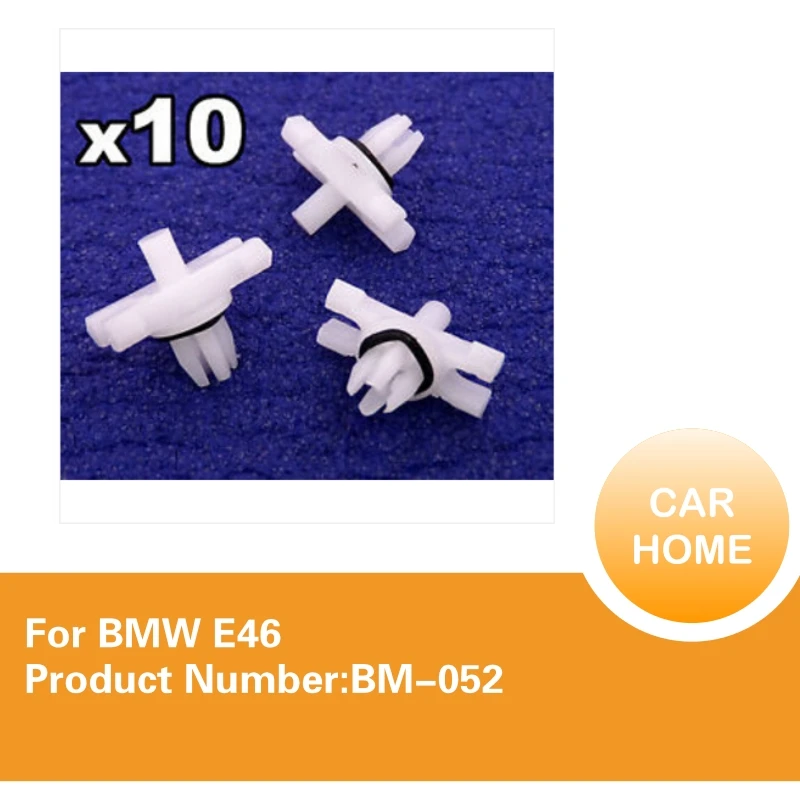 10x For BMW E46 Trim Clips for Roof Rain Gutter Plastic Moulding Trims