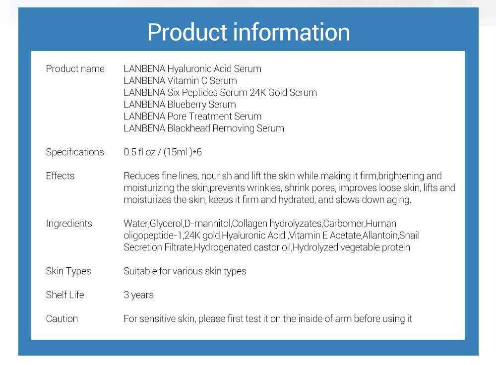 Дропшиппинг LANBENA сыворотка с гиалуроновой кислотой Витамин С Сыворотка 24 к Золотая сыворотка с черничной сывороткой лечение пор Сыворотка для удаления черных точек