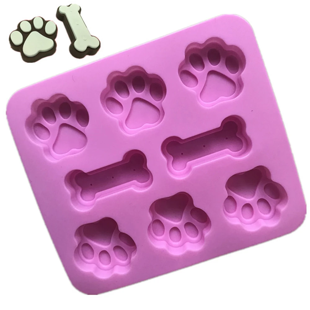 

Creative Dog Bone Dog Footprint Cake Mold 2-in-1 Silicone Baking Mold Food Grade Silicone Material Mould Baking kitchen Tools