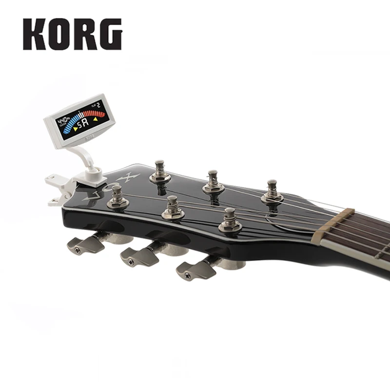 Тюнер Korg PitchCrow G с зажимом для гитары или баса предупреждением о превышении ветра