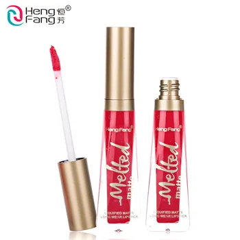 

12 PCS/LOT Hengfang Melted Lips Matte Lip Stick Face Liquid Lip Gloss Faced Makeup Velour Liquid Lipstick 6-Color Cosmetic H7698