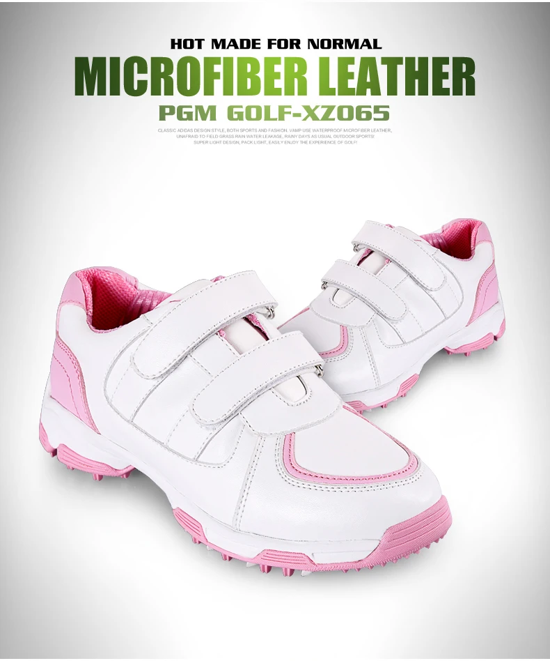 PGM обувь для гольфа; детские спортивные кроссовки для тренировок на открытом воздухе; 3D дышащие лакированные мужские и женские водонепроницаемые Нескользящие туфли; высокое качество