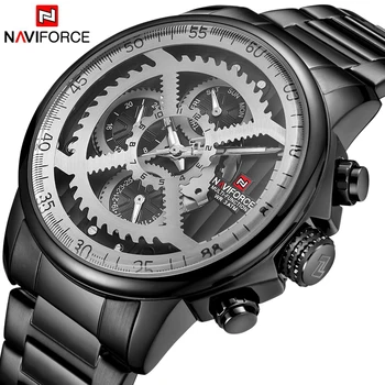 

NAVIFORCE New Top Brand Quartz Watch Luxury Men Watches Fashion Man Wristwatches Stainless Steel Clock Relogio Masculino Saatler