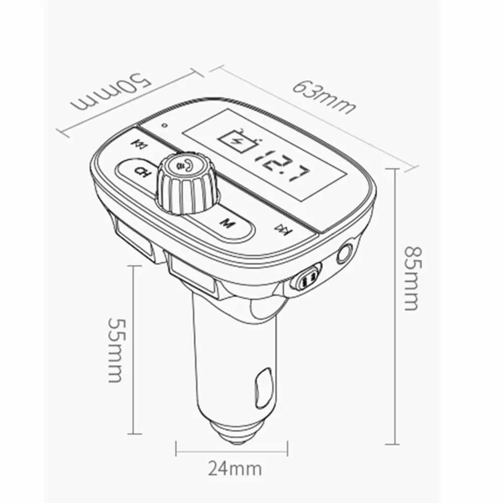 Bluetooth Автомобильный MP3 плеер fm передатчик аудио адаптер приемник беспроводной Hands