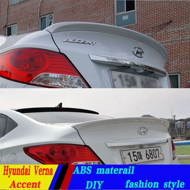 Используется для hyundai verna спойлер accent 2011-2015 verna/accent без краски задний багажник