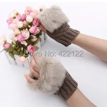 Подарок, модные высококачественные осенне-зимние уличные теплые женские сенсорные вязаные перчатки половина/полный палец варежки 2 пары = 4pcsGW47