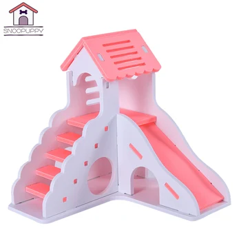 

Wood House For Hamster Cage Chinchilla Cavies Guinea Pig Rat Ferret Hamster House For Hedgehog Hammock Hamster Supplies ZG0010
