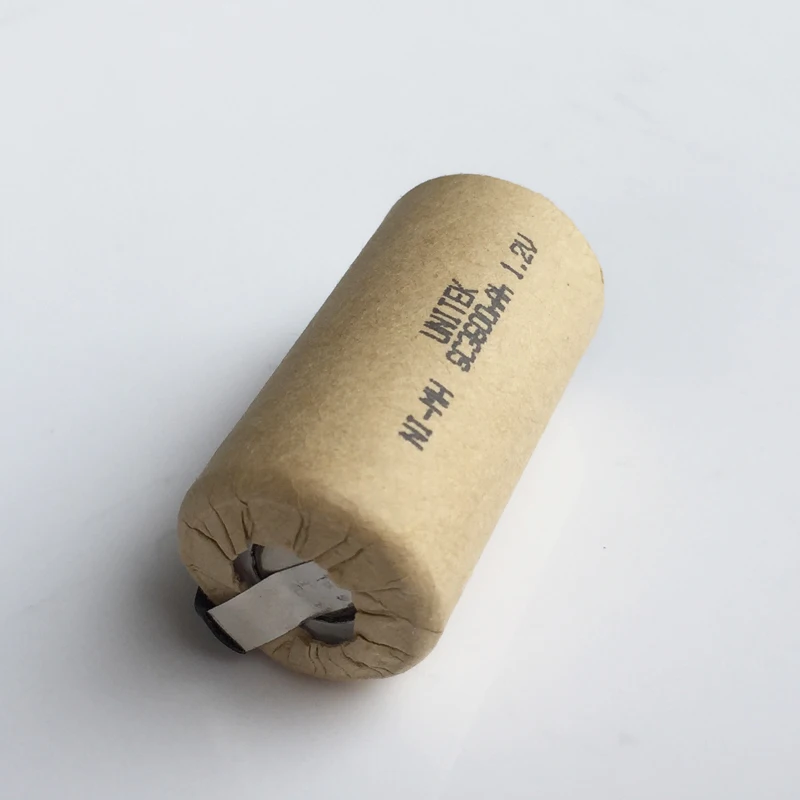

2-8pcs 1.2V SC rechargeable battery Sub C size 3000mah ni mh ni-mh cell with welding tab pin for electric drill vacuum cleaner