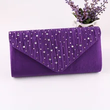 Neue ankunfts-frauen Plissee Abendtasche mit Diamant Modemarke Party Geldbörse Mit Kristall Kupplung Handtasche Hohe Qualität WY021