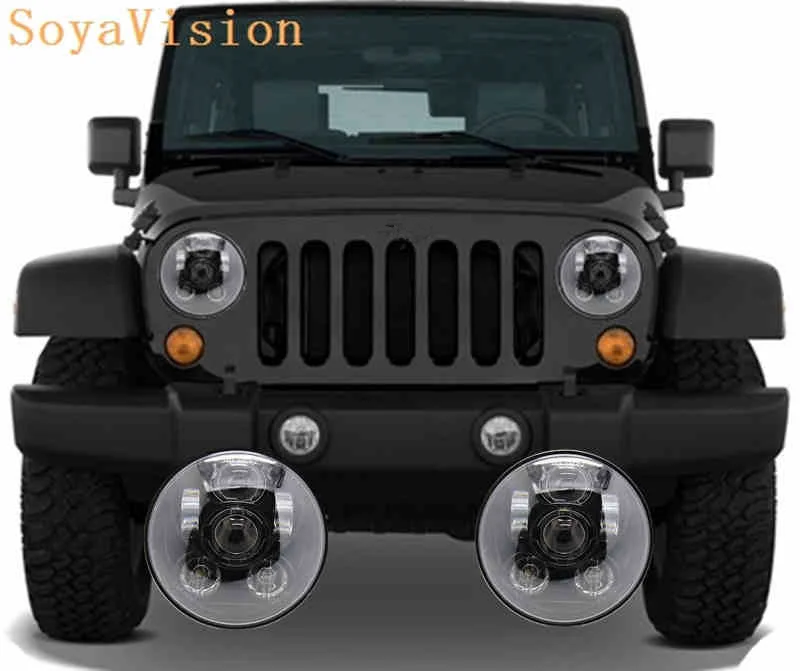 2 шт. 7 дюймов светодиодный фары для Lada 4x4 urban Нива 2007 ~ 2016 Jeep Wrangler JK двери Hummer H1 H2 Suzuki