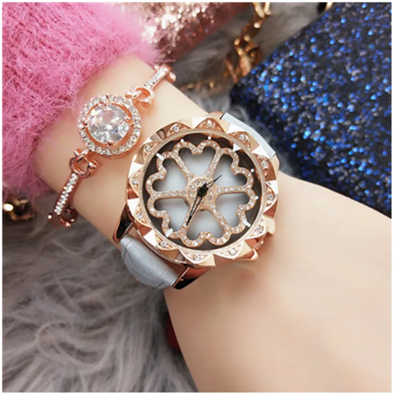 

Fashion & Casual Watches Leather Exquisition Bracelet Wristwatch 2019 Women Watch Ladies Crystal Quartz Clocks Elegant Female
