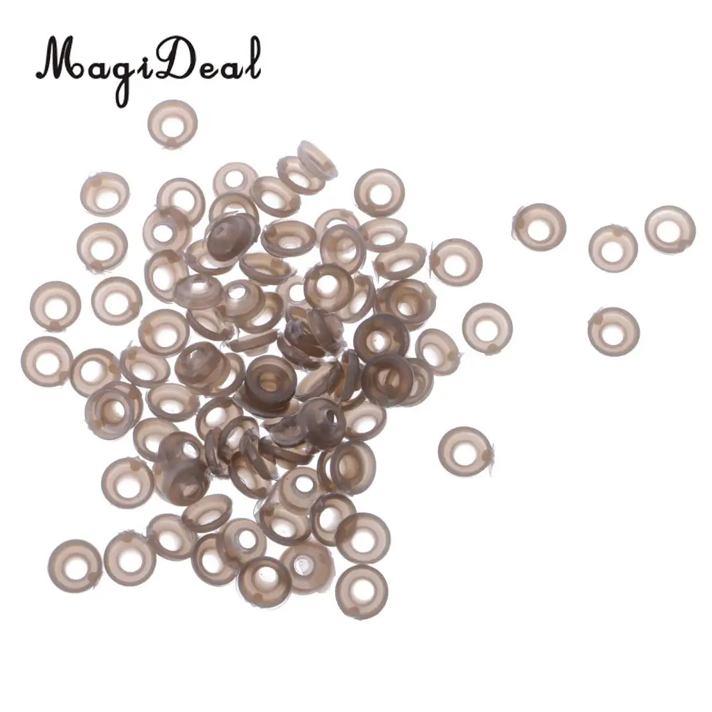 MagiDeal 100Pcs/Pack 9mm Plastic Safety Eyes Nose Washer BACKS for 6-10mm Bear Doll Animal Eye Crafts Children Child DIY Toy