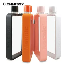 

GENNISSY 380ml Flat Bottle Portable Paper Water Bottle Outdoor Fitness Sports Drinking Bottle Creative Plastic Water Bottles