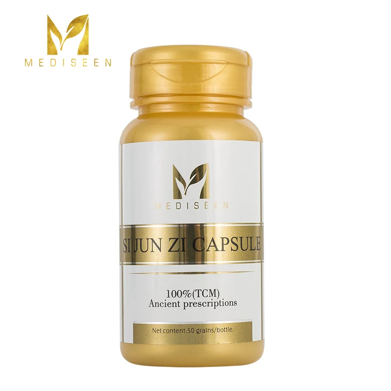 

Mediseen Si Jun Zi capsule, Cure People with weak physique, susceptibility to colds, mental retardation, pale complexion, 50pcs