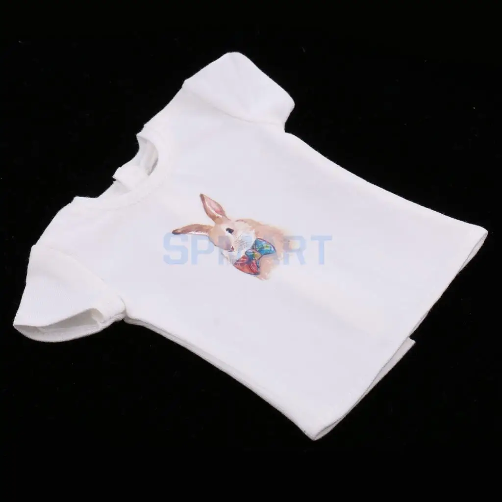 MagiDeal Cotton Summer Short Sleeve T-shirt Dress for 1/3 1/4 BJD for SD for Dollfie Dolls Clothes Accessory Kids Girls Gift
