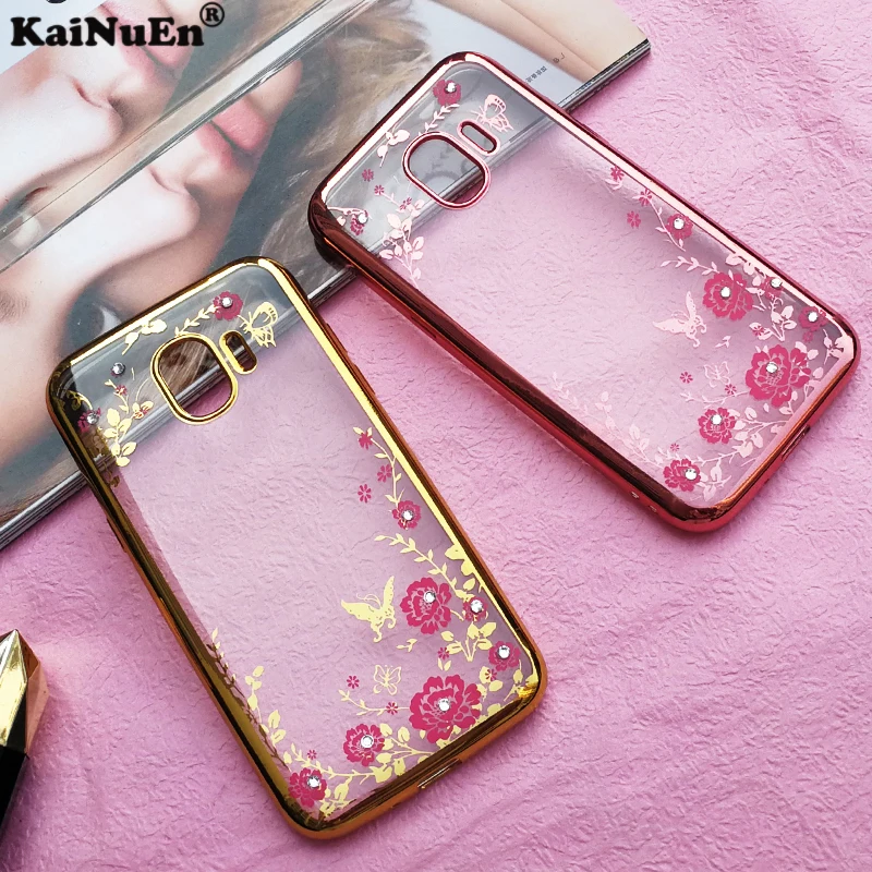 

KaiNuEn luxury diamond clear Soft tpu Phone back etui,coque,cover,case for samsung galaxy j4 2018 j400 j400F silicon silicone