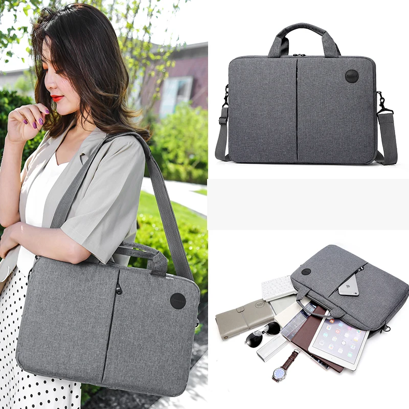 

New Popular Laptop Bag Leisure Business Work Bag Briefcase Solid Color Computer Laptop High Capacity Scratch Resistant Bags BA08