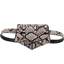 Седельные стильные поясные сумки для женщин со змеиным узором, поясные сумки, Дамская уличная мода, для покупок, денег, телефона, органайзер, Фанни-пакеты