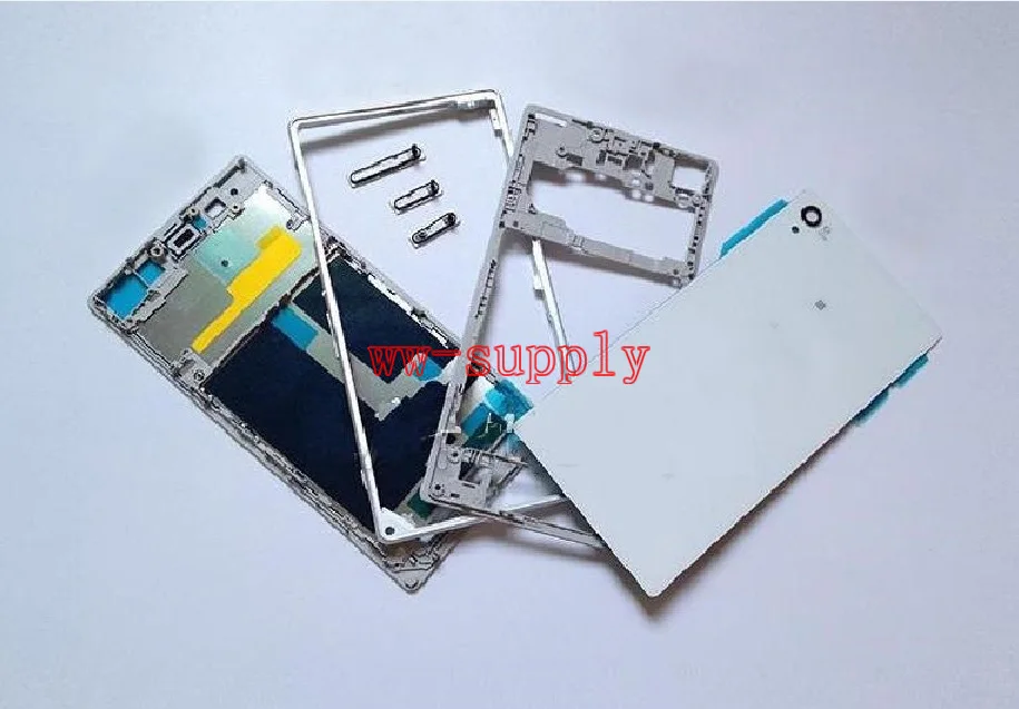 

Full Housing Front Chassis + Middle Frame + Back Battery Case + Port Cover + Sticker for Sony Xperia Z1 L39H C6902 C6903 C6906