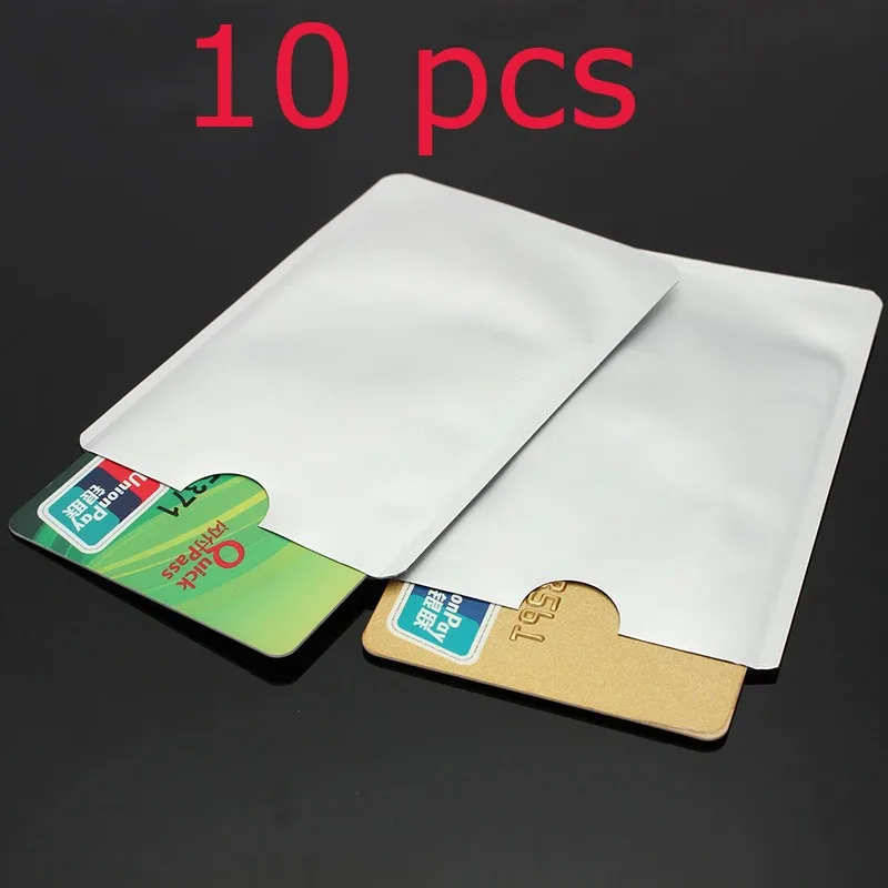 

10 шт./компл., RFID Блокировка ID, кредитная карта, деловая карта, водонепроницаемый алюминиевый чехол для путешествий