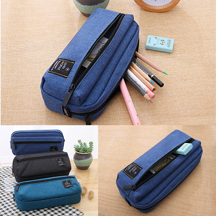 Deli estuche de lona estudiantes, bolsa de almacenamiento de papelería Bts, para regalo, escolar|pencilcase for school|pencil pouchpencil bag school - AliExpress