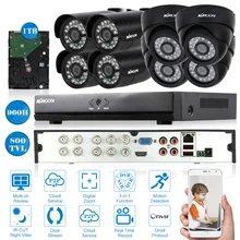 KKMOON 800TVL видеонаблюдения Камера Системы 8CH полный 960 H/D1 DVR+ 1 ТБ HDD HDMI Onvif Регистраторы 4* Крытый Камера+ 4* Открытый Камера
