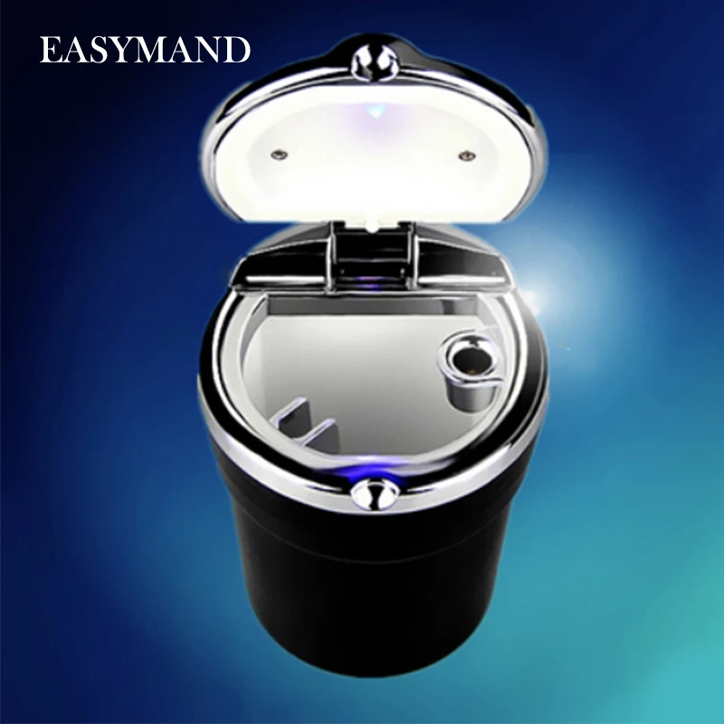 Car-Styling Car Cigarette Ashtray with LED Lamp For Hyundai ix35 iX45 iX25 i20 i30 Sonata Verna Solaris Elantra Accent | Автомобили и