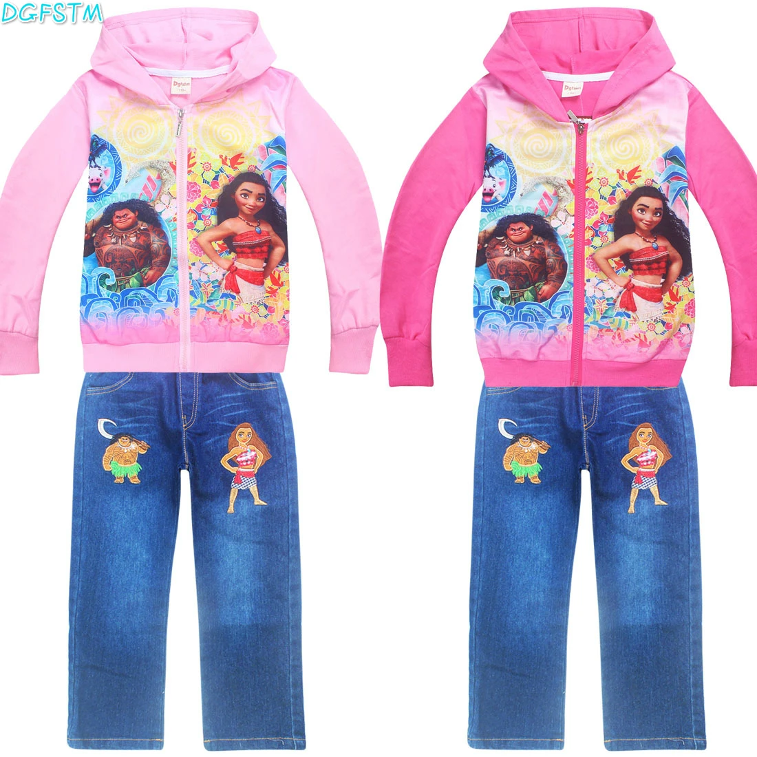 Baby girls Clothing Sets Spring Autumn Baby Vaiana sport suit toddler