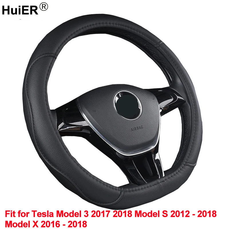 

Car Steering Wheel Cover D Type For Tesla Model 3 2017 2018 Model S 2012 2013 2014 2015 2016 2017 2018 Model X 2016 2017 2018