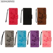 Casos de telefone Para Huawei P inteligente Caso De Couro Da Aleta Da Borboleta Capa caso Para Huawei P smart Cover case for Huawei Desfrutar de 7 S Fundas