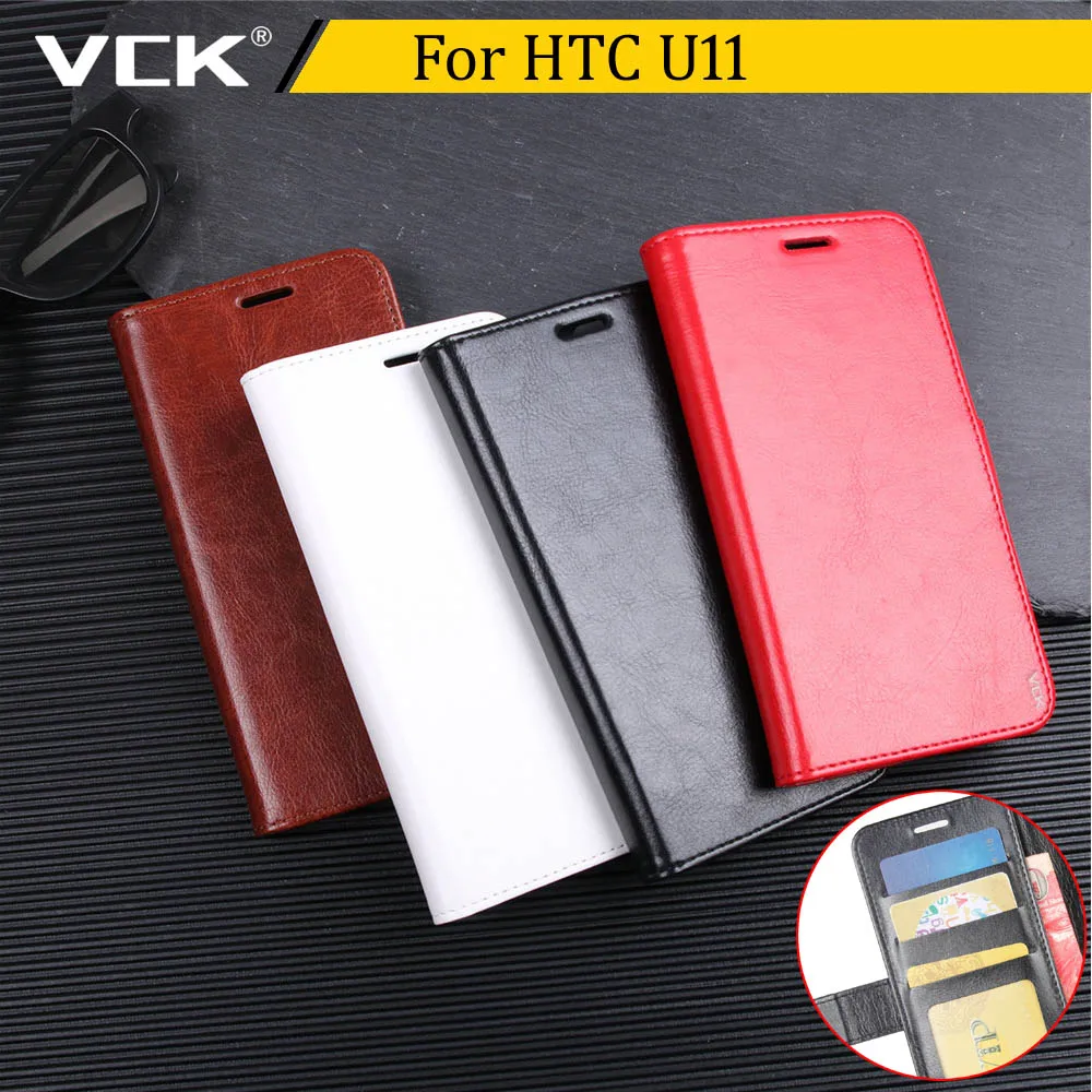 VCK Wallet PU Leather R64 light Cover Phone Case For HTC U11 TPU Silicone Flip Back Bag | Мобильные телефоны и аксессуары