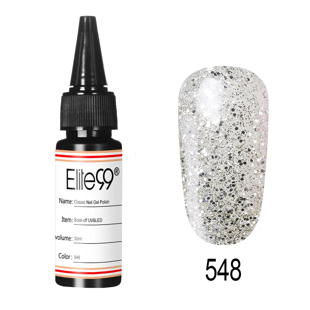 548 Elite99 298 чистого цвета Классический гель лак для ногтей 30 мл Маникюр Gellak Soak Off Hybrid дизайн полу постоянный - Цвет: 548