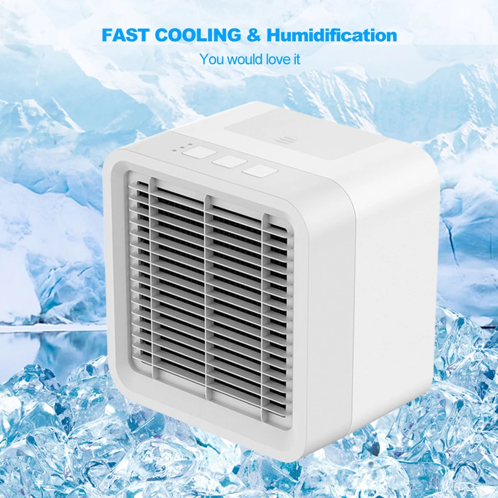 

USB Mini Fan Portable Air Conditioner Fan Humidifier Ultra-Quiet Desktop Air Cooler Fan Aroma Oil Diffuser Home Office Bedroom