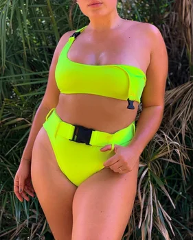 

LOEWA Bikini High Waist Swimwear Women Bathers Leopard Sexy Wwimsuit Female Belt Buckle Bikinis 2019 mujer Push up Bathing Suit