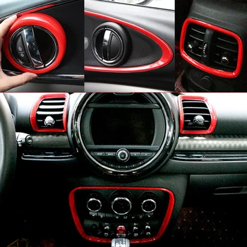 

ABS Interior Center Dashboard Vent Gear Shift Steering Wheel Circle Ring Covers Sticker For Mini Cooper Clubman F54 Car-Styling