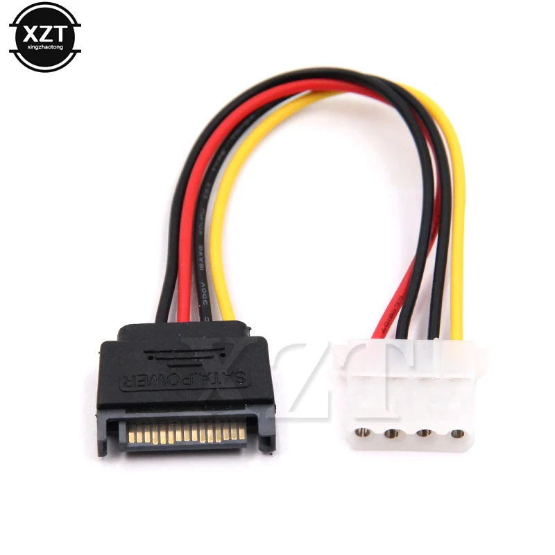 Кабель для жесткого диска Nov4 mosunx 2 шт. 15 контактов SATA папа-4 контакта Molex мама IDE HDD |